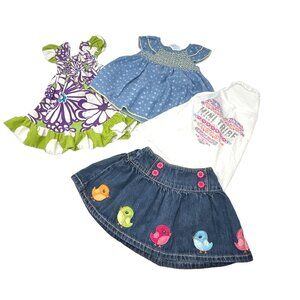 Baby Girl's -Dress, Sun Dress, Denim Shirt, & White Shirt - Size 18-24 Months‎